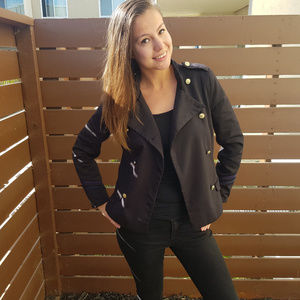 Stylish black vintage blazer